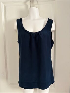 kate spade Navy Braided Scoop Neck Camisole